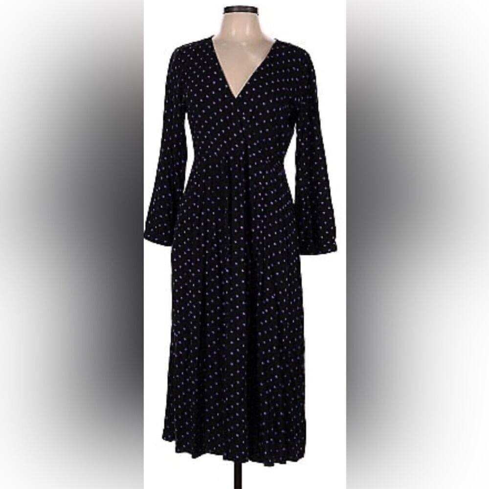 MADEWELL FAUX WRAP POLKA DOT DRESS SIZE XS